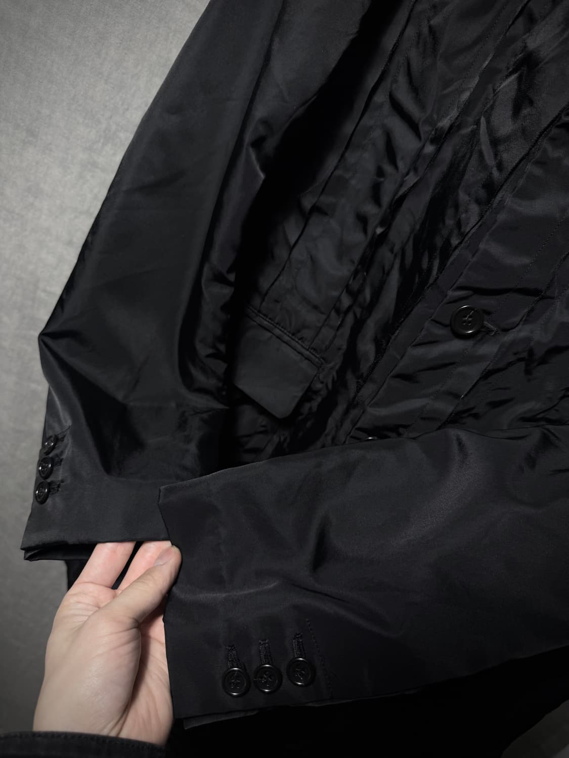 Comme des Gancon Black 19SS Cut Off Coat 상품이미지7