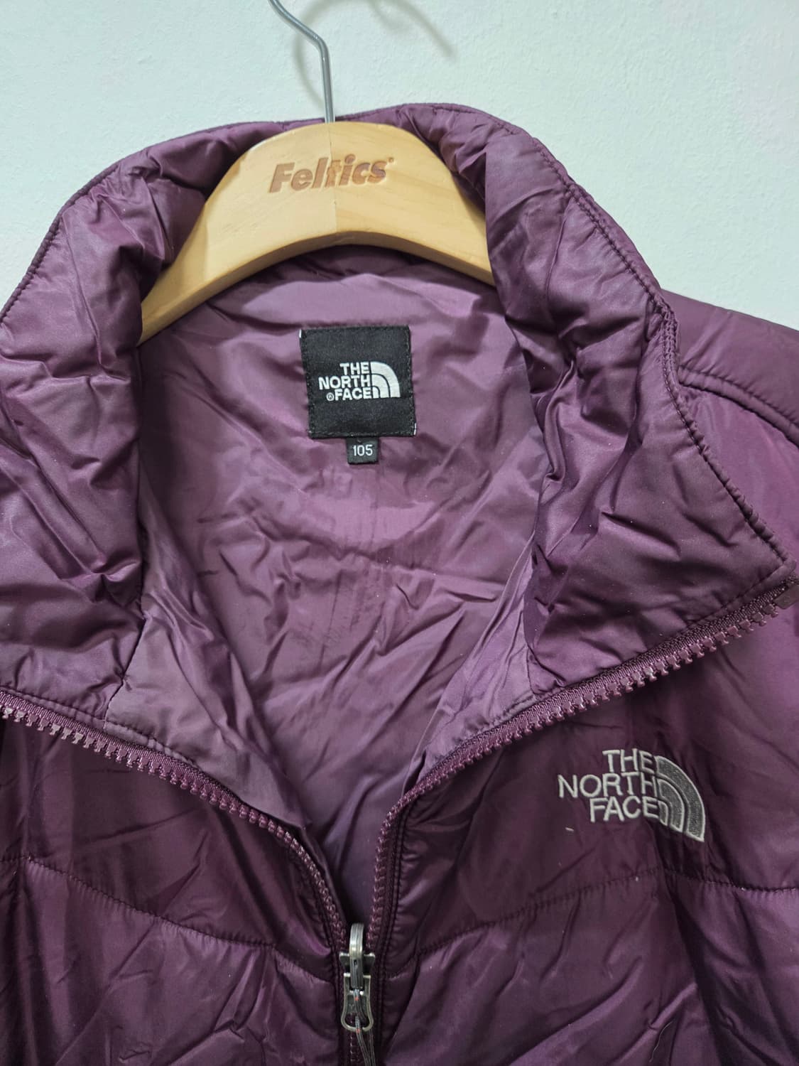 노스페이스 퍼플 패딩 점퍼 내피 겸용 105 상품이미지2