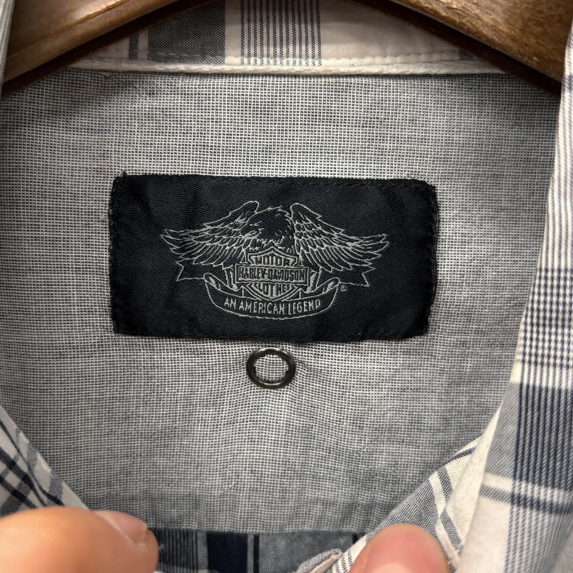 00s 할리데이비슨 시그니처 #1 패치 타탄체크 라이더 셔츠 N455 상품이미지8