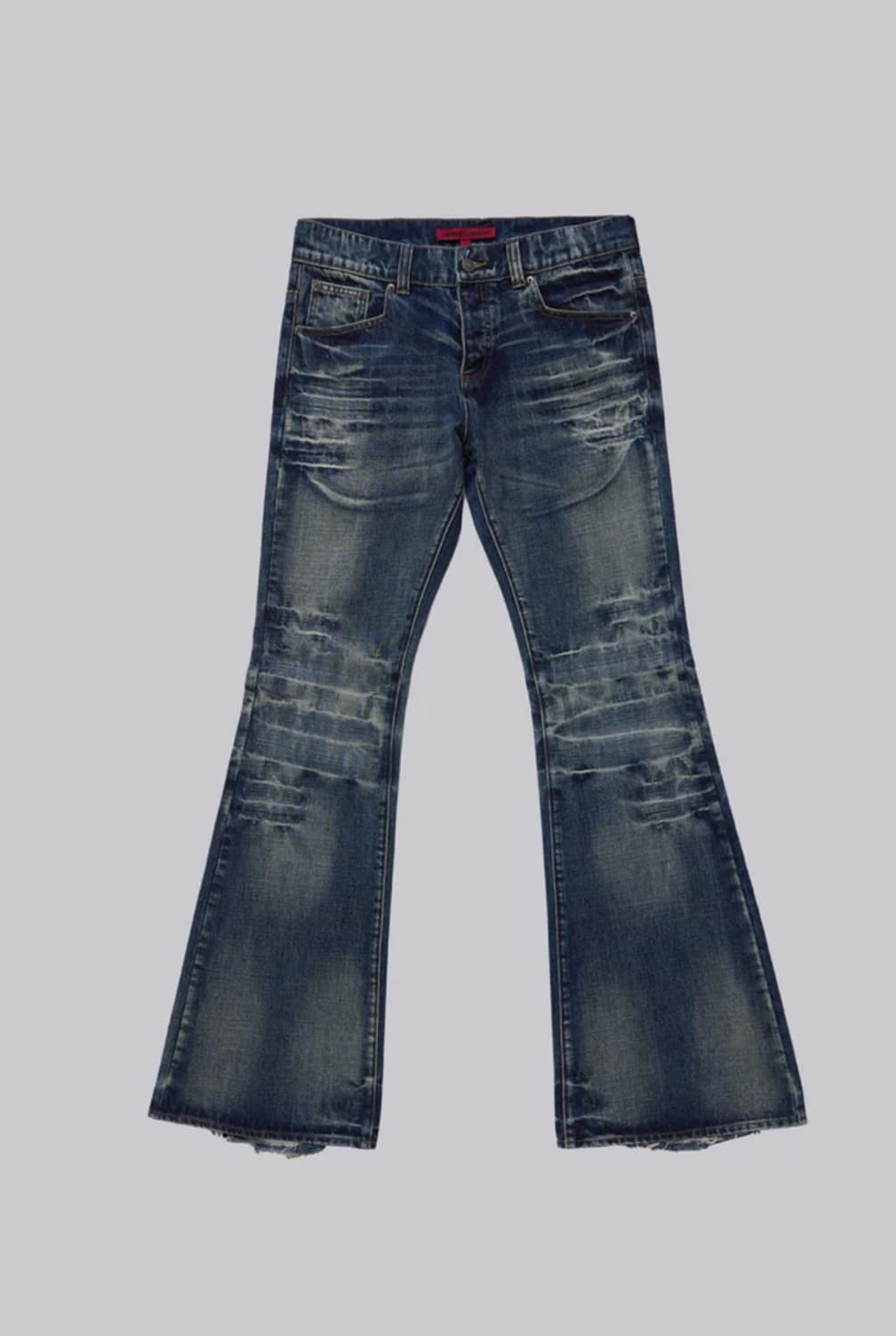 Jaded London 미드 블루 플레어진 상품이미지3