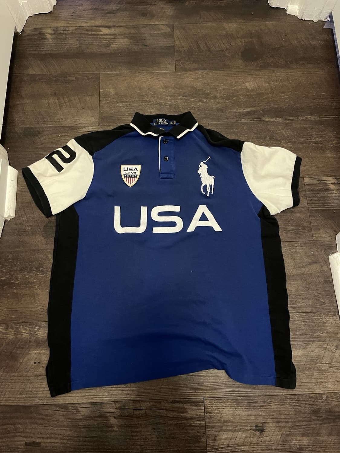 폴로 랄프 로렌 치프키프 USA 빅포니 반팔 카라티 블루 상품이미지1