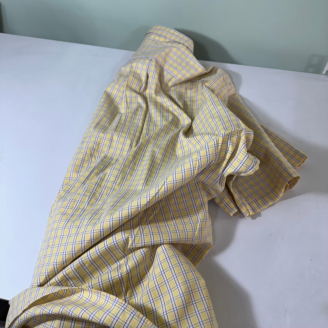 XL 폴로 랄프로렌 옐로우 오버핏 포니로고 체크 반팔셔츠 상품이미지5