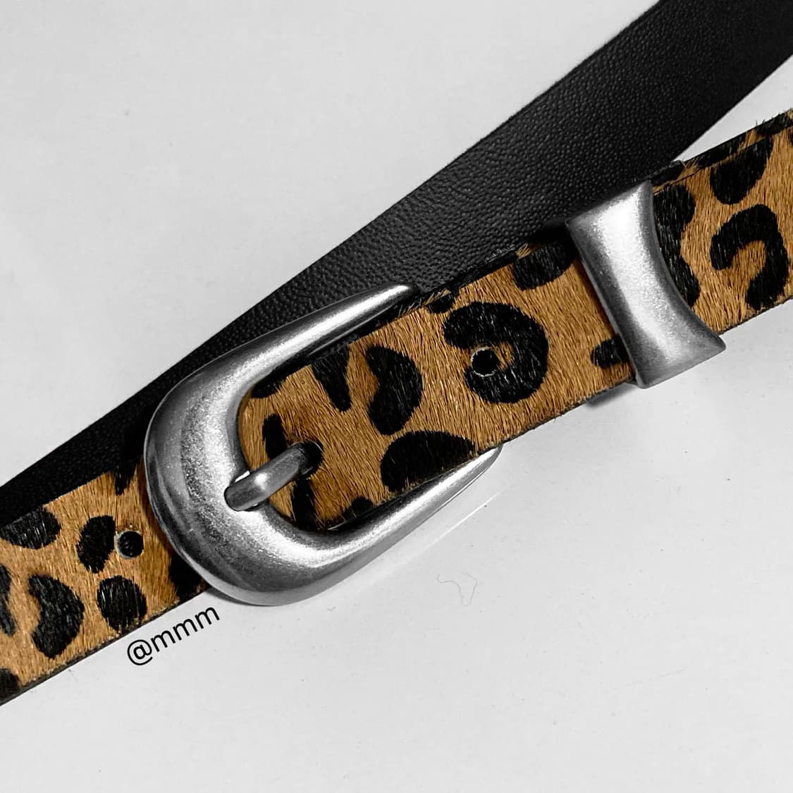 [송치털] 호피 레오파드 웨스턴 벨트 상품이미지5