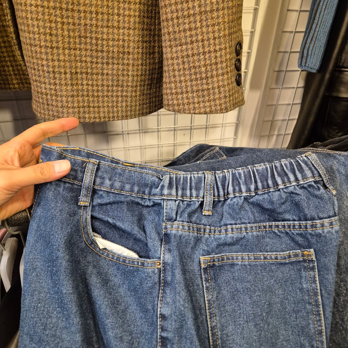 32인치 중청 와이드데님팬츠  상품이미지4