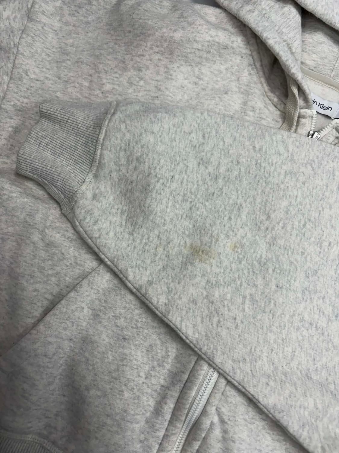 캘빈클라인 시그니처 ck 라이트 오트밀 크롭 후드집업 희귀져지(L) 상품이미지8