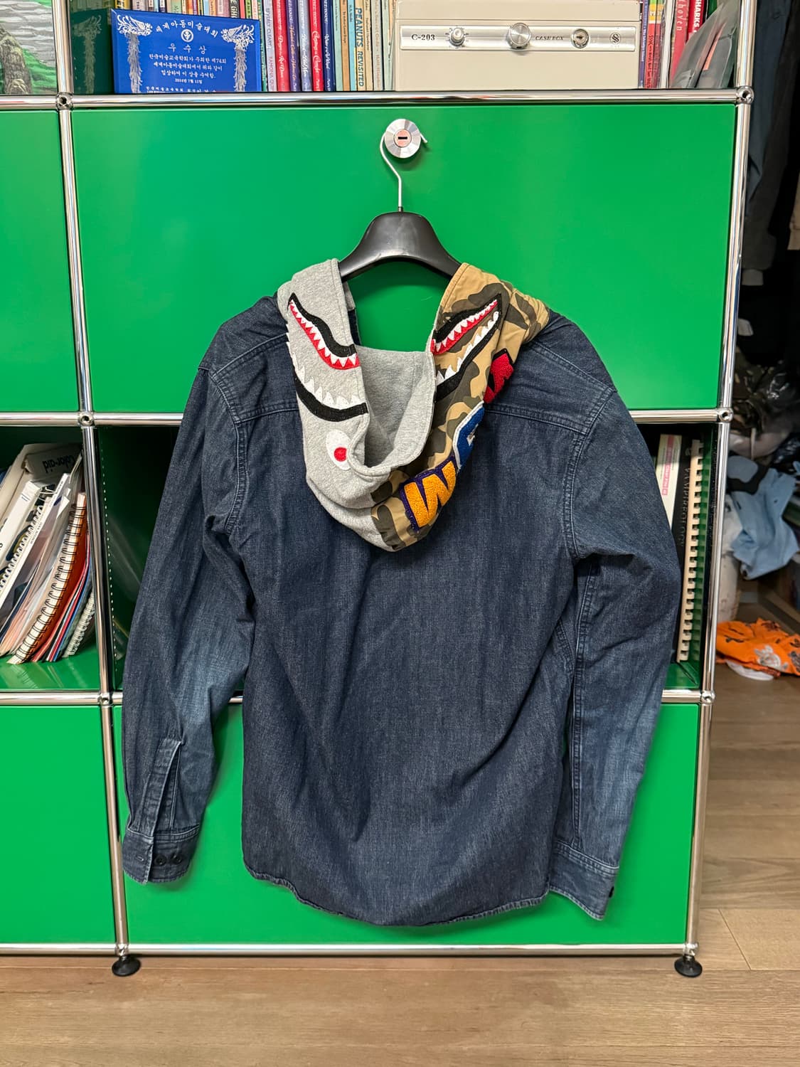 Bape Denim Shark Shirt Hoodie 상품이미지2