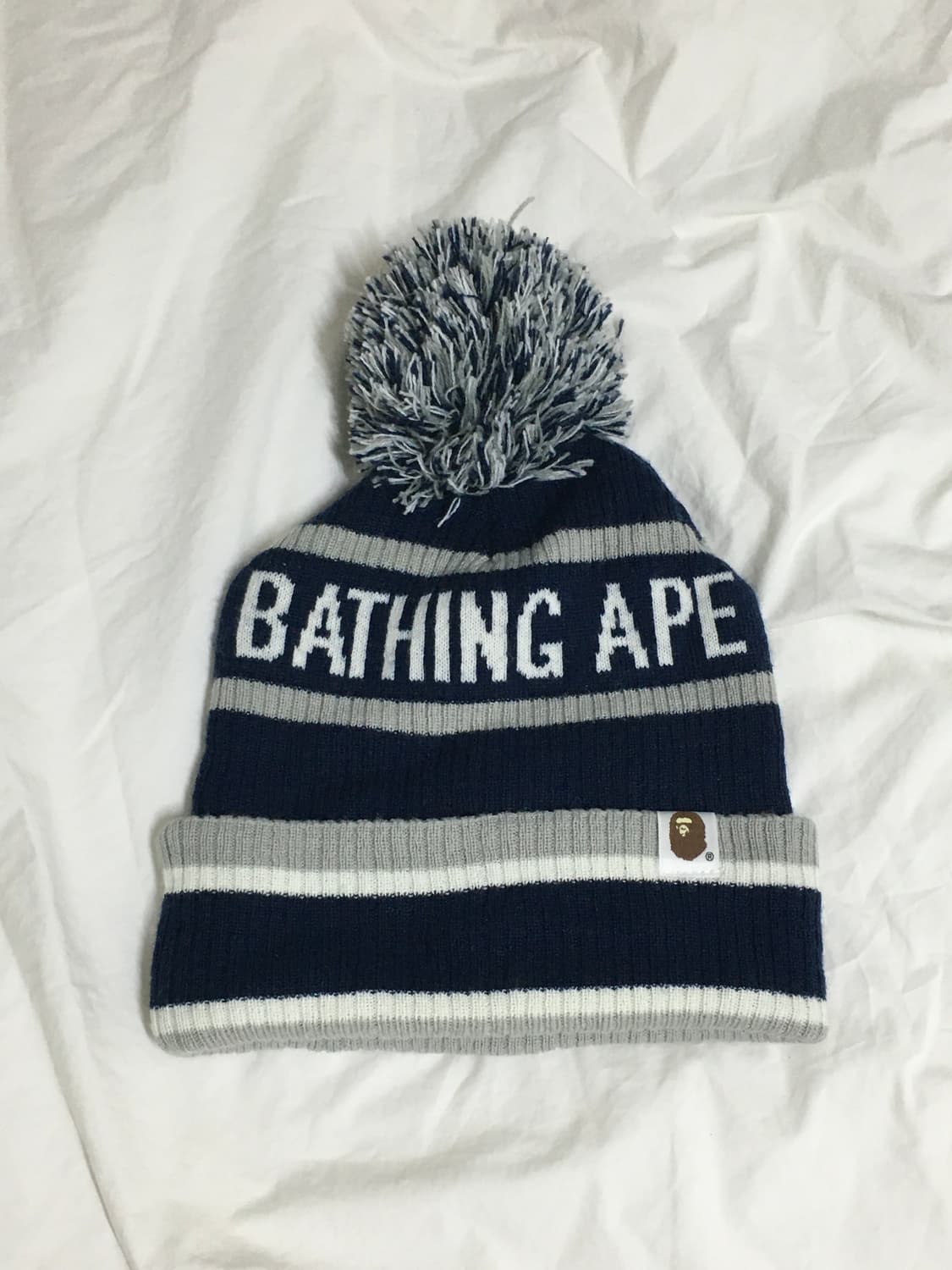 Bape 베이프 폼 폼 비니 네이비 상품이미지2