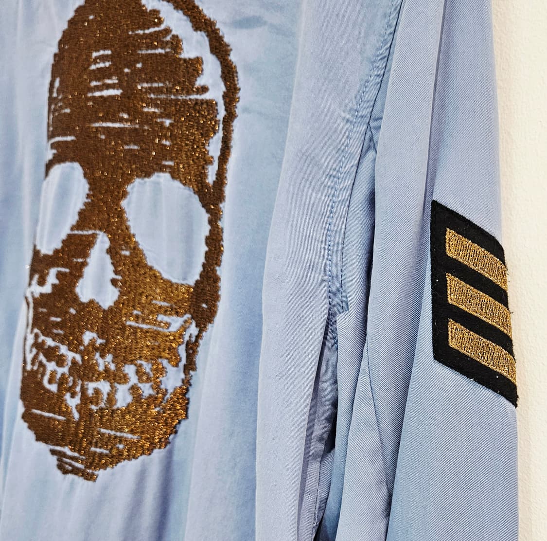 자딕앤볼테르 스컬 자수 여성 데님 자켓 M 상품이미지8