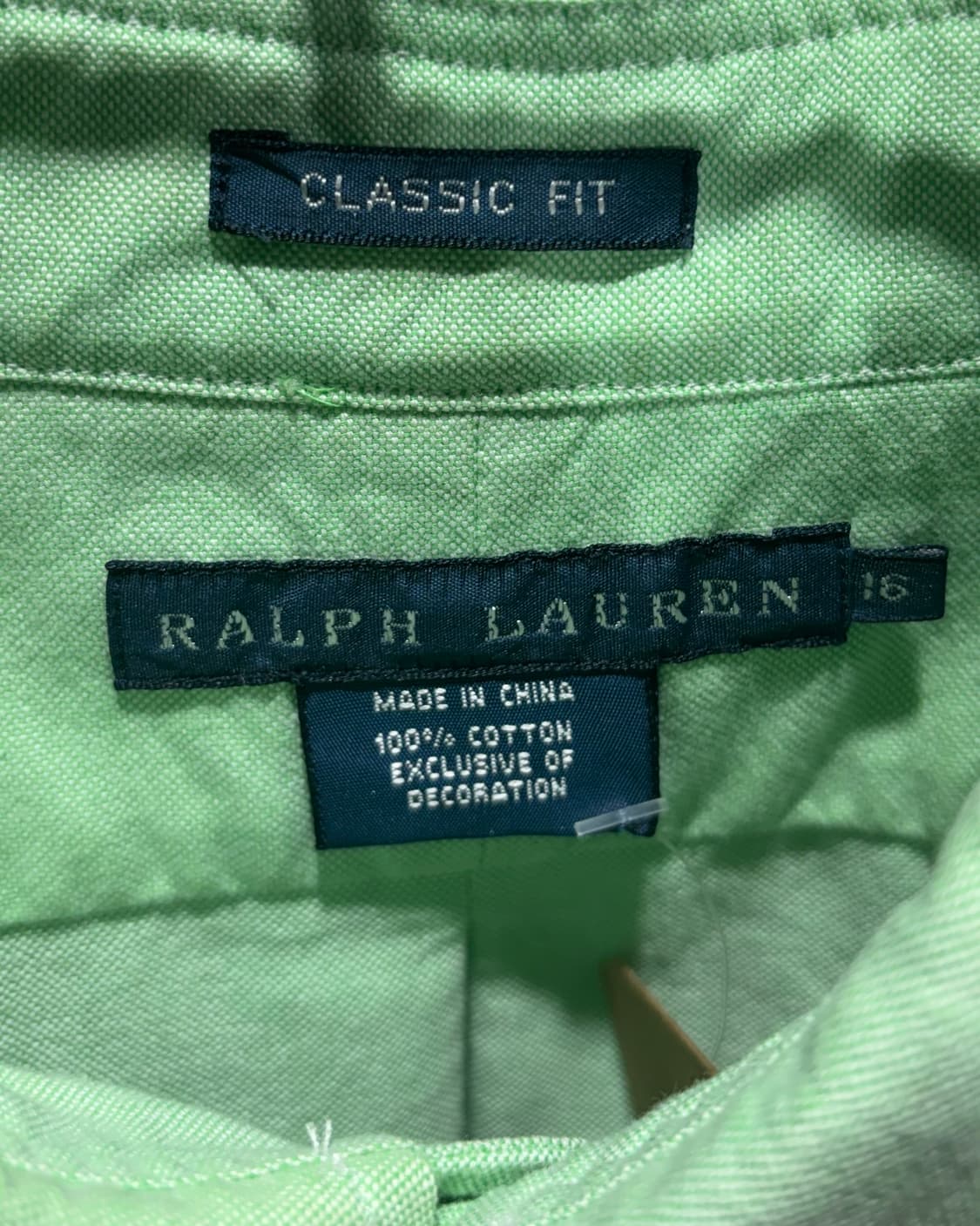 L 폴로랄프로렌 클래식핏 라이트그린 코튼 셔츠  상품이미지5