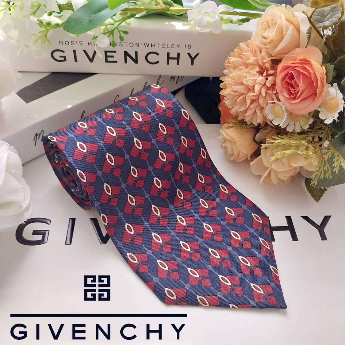 GIVENCHY 지방시 넥타이 네이비 패턴 A~B등급 K2428 상품이미지2