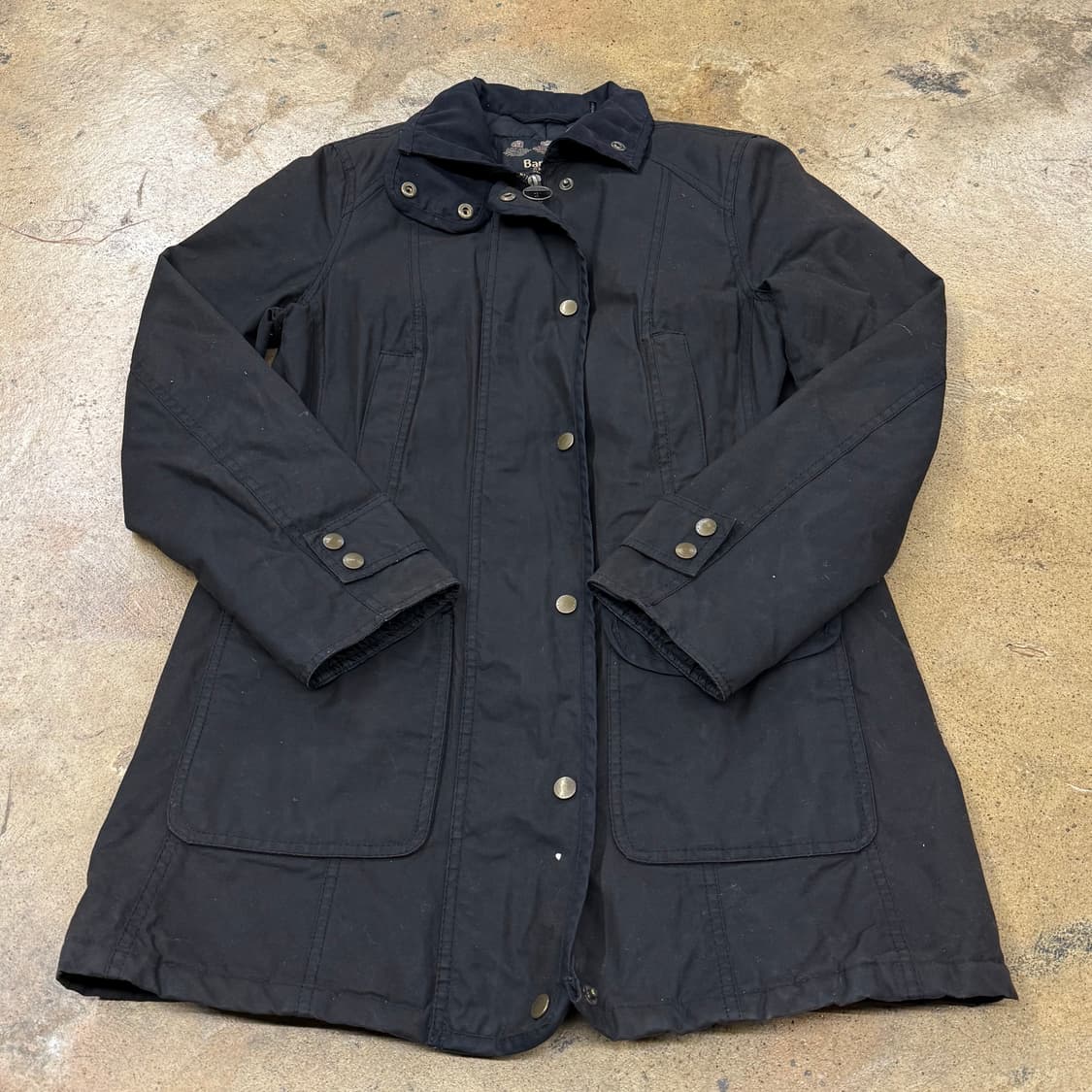 [정품] 바버 블랙 왁스 코튼 자켓 b19 상품이미지2