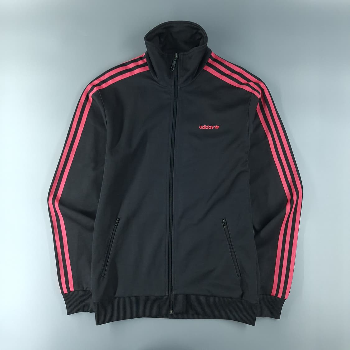 아디다스 00s 블랙 핑크 삼선 스펠아웃 올드스쿨 베켄바우어  져지 M 상품이미지2