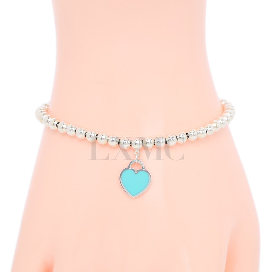 리턴 투 티파니 비드 브레이슬릿 티파니블루 하트 4MM 실버팔찌 상품이미지10