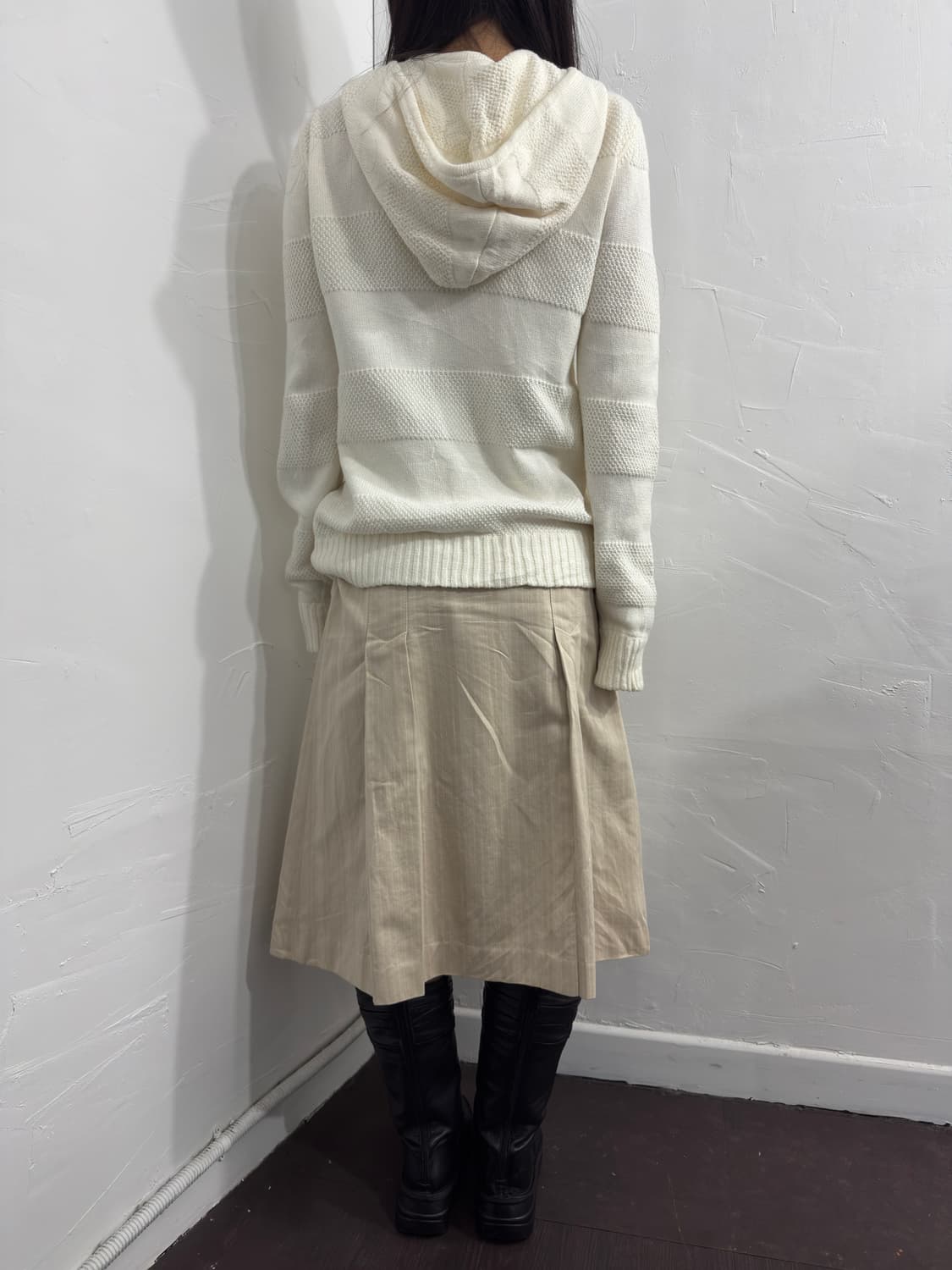 elkex knit hood zipup 상품이미지4