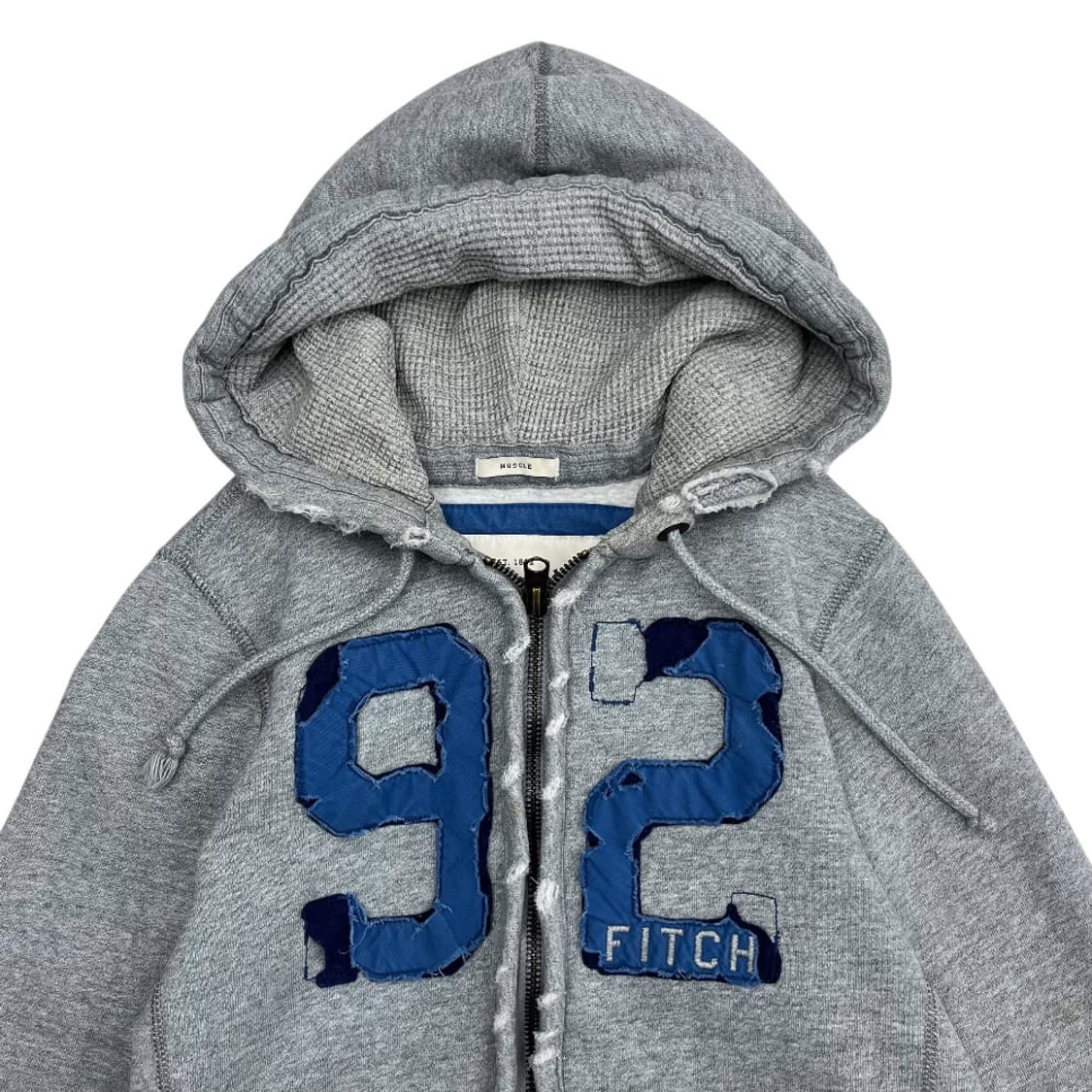 아베크롬비 센터로고 그레이 빈티지 후드집업 S 상품이미지4