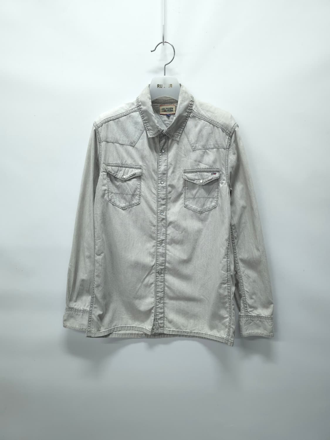 힐피거 데님 여성 라이트 그레이 웨스턴 셔츠 (55~66) 상품이미지1
