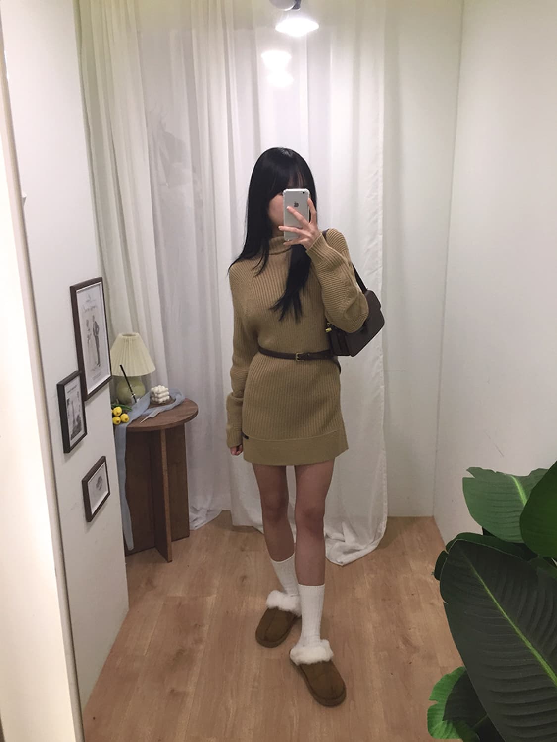 여성 구찌 모크넥 니트 원피스 95~100 상품이미지3