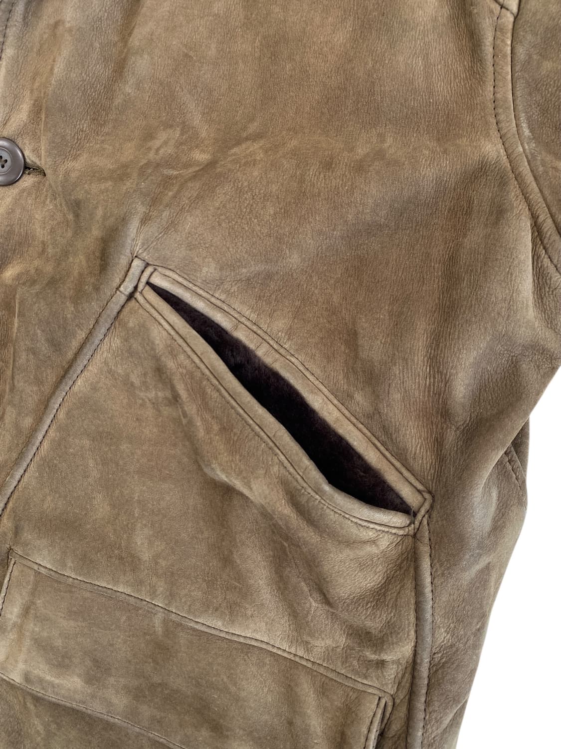 8-90's 쉐비뇽 소가죽 헌팅 자켓 상품이미지5