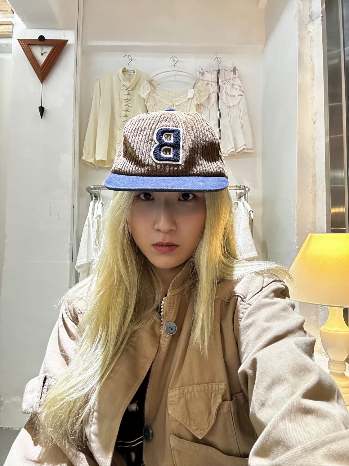 브라운 코듀로이 캡 모자 상품이미지3