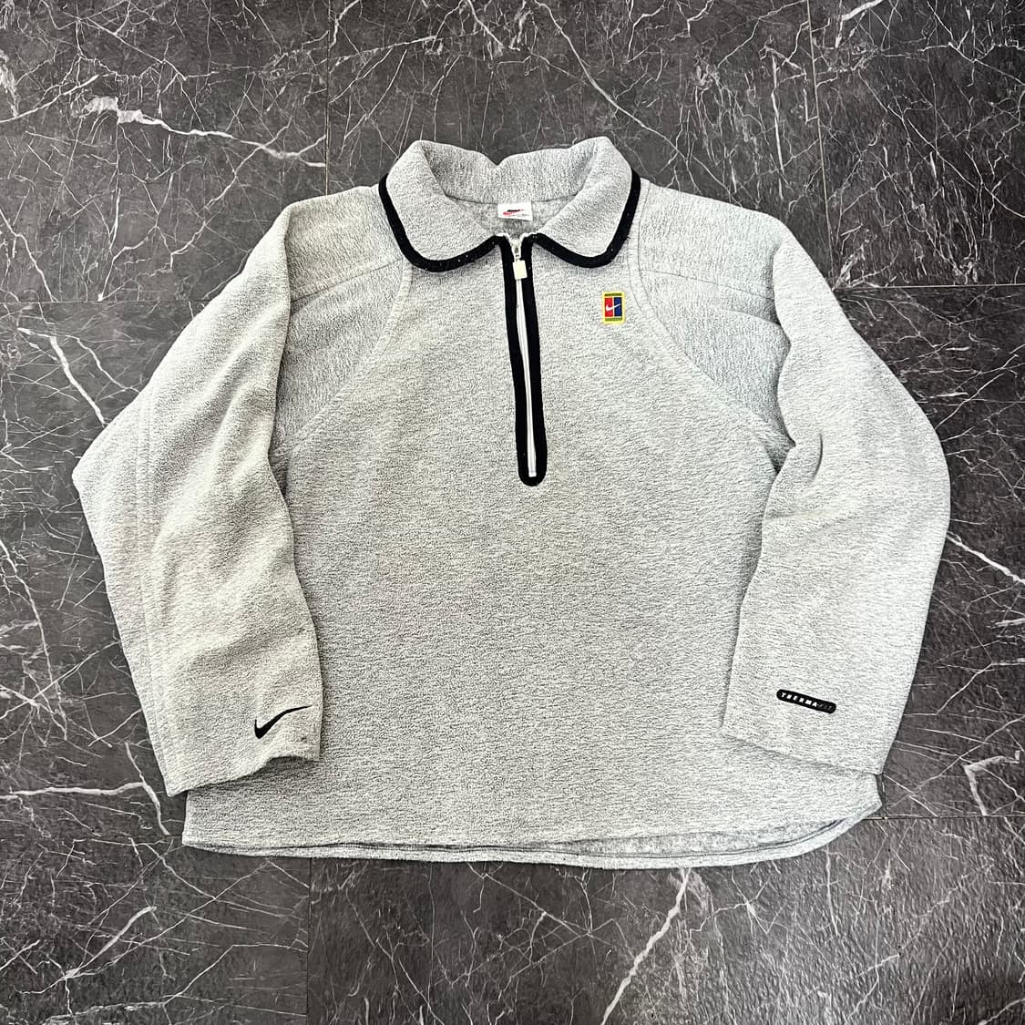 나이키 해리티지 스우시 카라넥 플리스 아노락 집업 상품이미지1