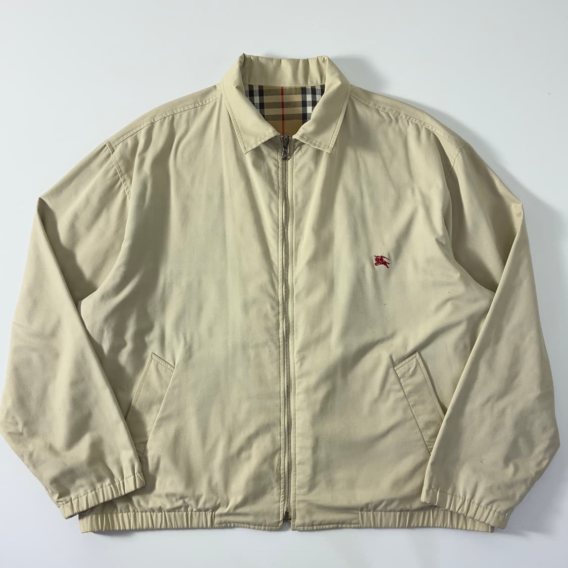 Burberry 버버리90‘s 베이지 노바체크 리버시블 자켓 상품이미지1