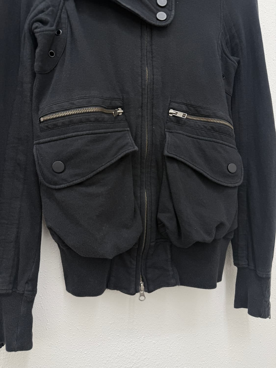 빈티지 Spiral Girl 버튼 하이넥 카라 슬림 집업 상품이미지6