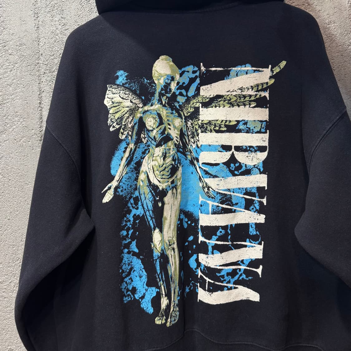 너바나 x H&M 오버사이즈 스웻 후드티 (XL)  상품이미지5