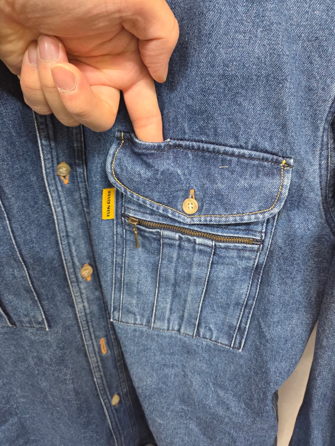 Even river 빈티지 워크웨어 데님셔츠 자켓 L 상품이미지6