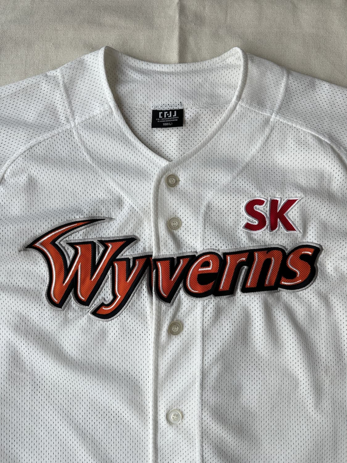 SK 와이번스 홈 화이트 유니폼 100 상품이미지2