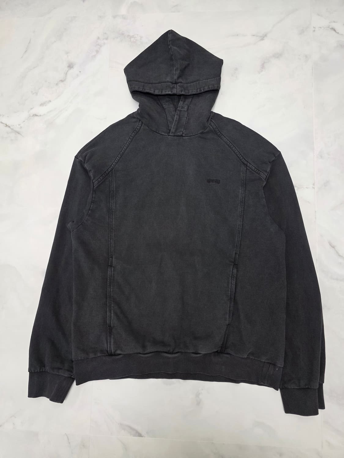 JUUN.J 준지 워싱 블랙 후드티 100~105 (FW2024) 상품이미지5