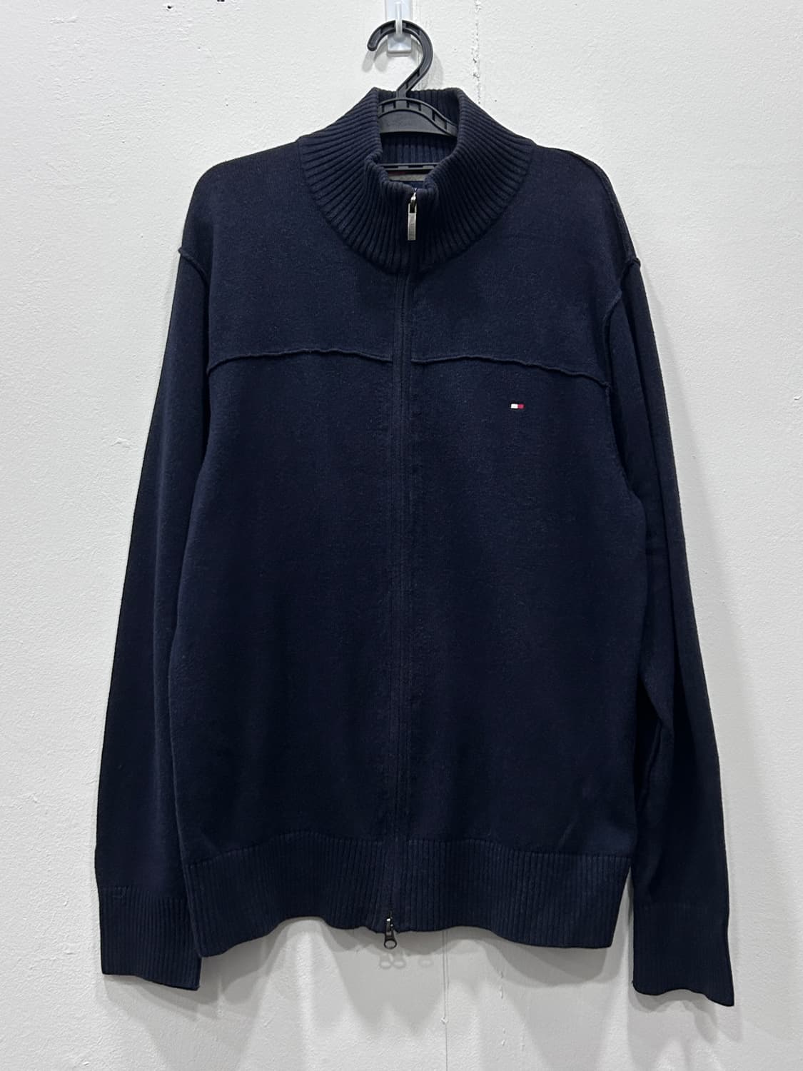 타미힐피거 니트 집업 가디건 남성 XL 105 네이비 상품이미지3