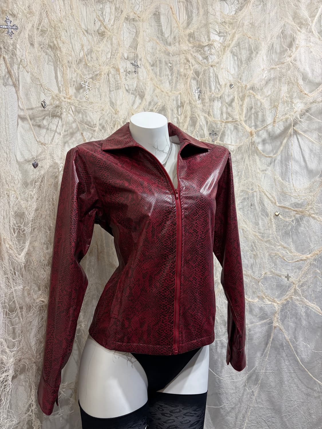 Japanese red phyton jacket 상품이미지7