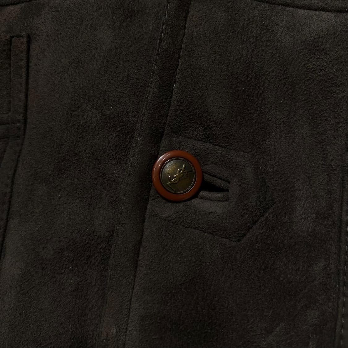 입생로랑 로고 램스킨 시어링 무스탕 자켓 상품이미지5