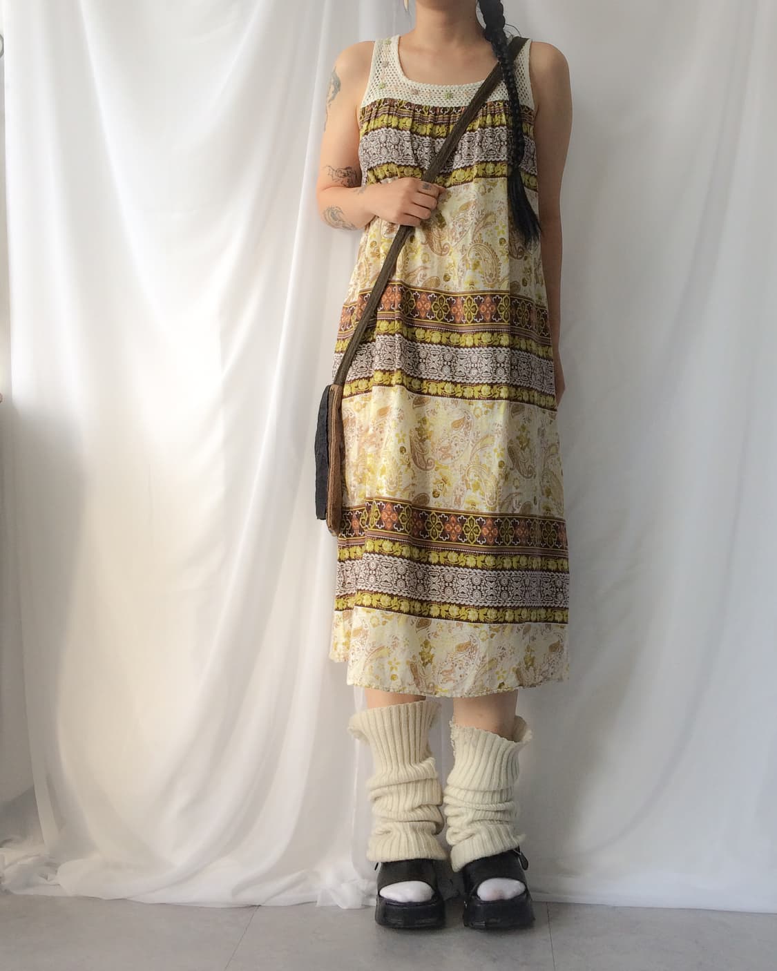 Ethnic mood crochet trimming sleeveless  상품이미지1