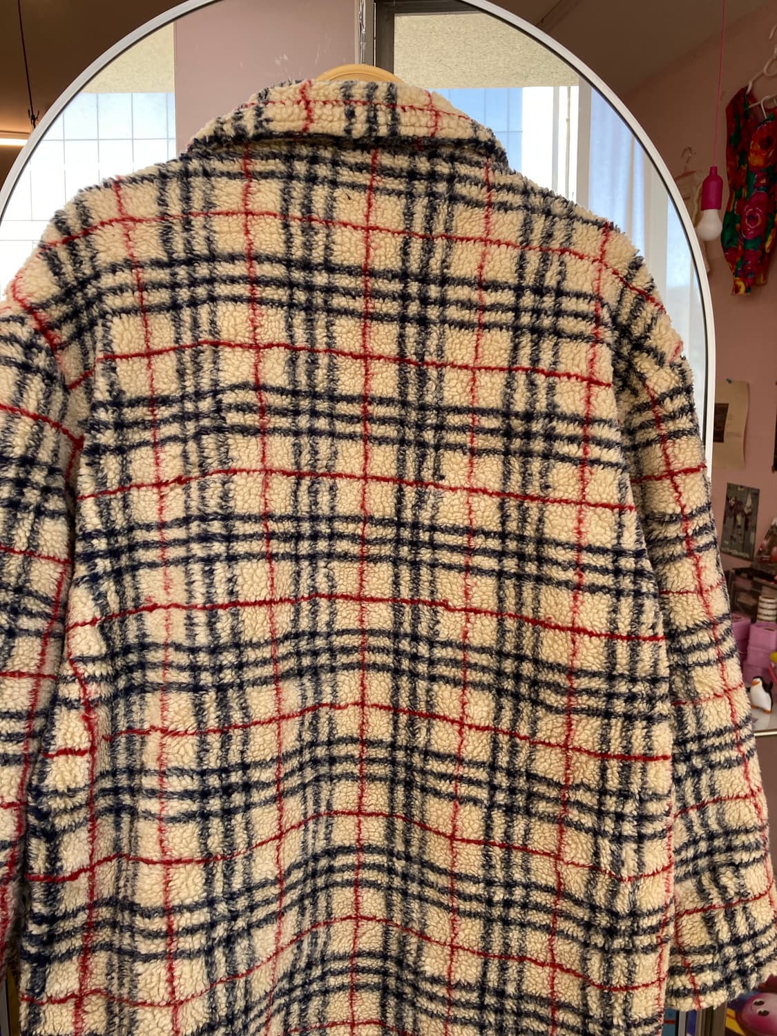 빈티지 체크 뽀글이 후리스 상품이미지6