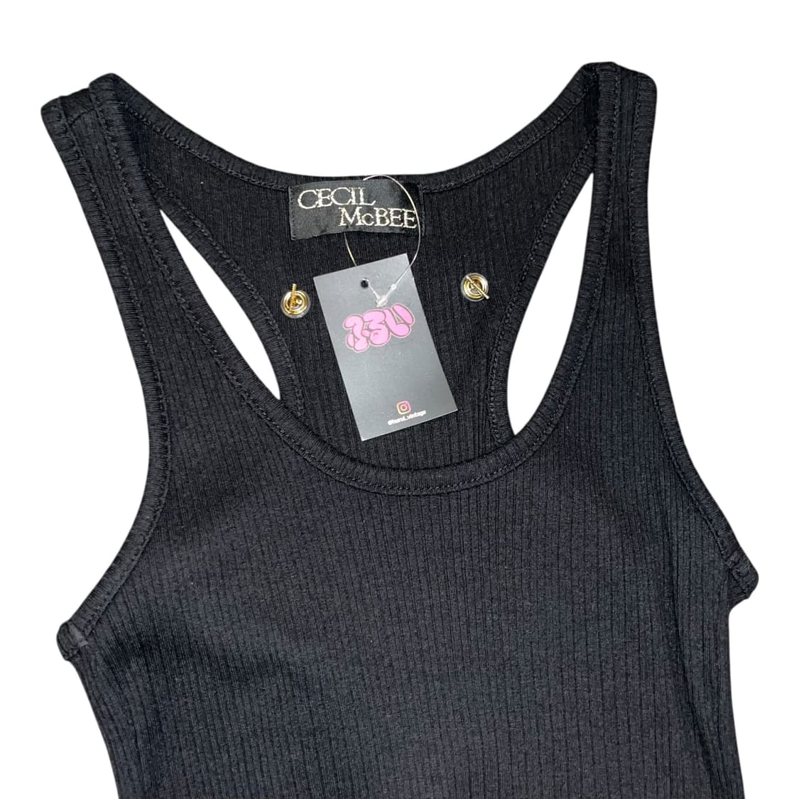 CECIL McBEE 세실맥비 금체인 포인트 셔링 골지나시 갸루y2k 상품이미지3