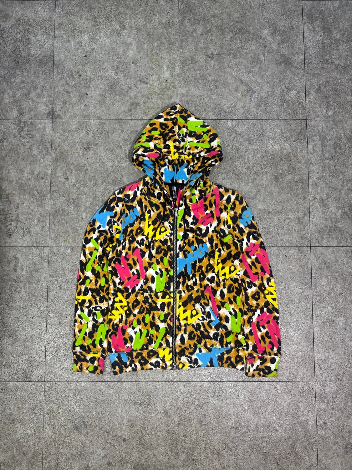 조이리치 레인보우 레오파드 후드집업 상품이미지4