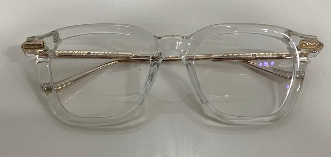 크롬하츠 컴프션 크리스탈&골드 플레이트 안경 클리어 투명 테 상품이미지3