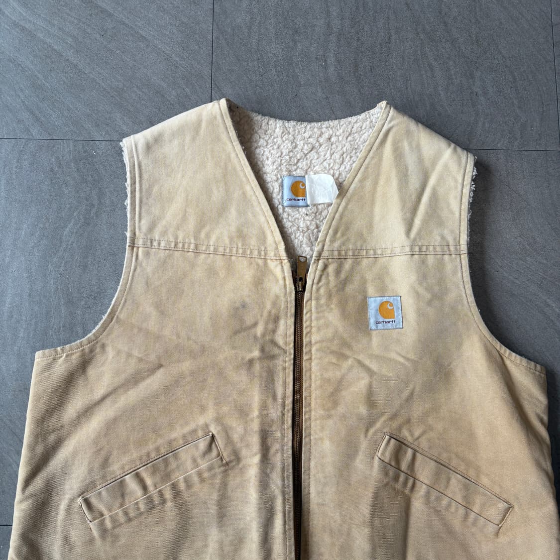 90년대 생산 칼하트 덕 캔버스 조끼 상품이미지3