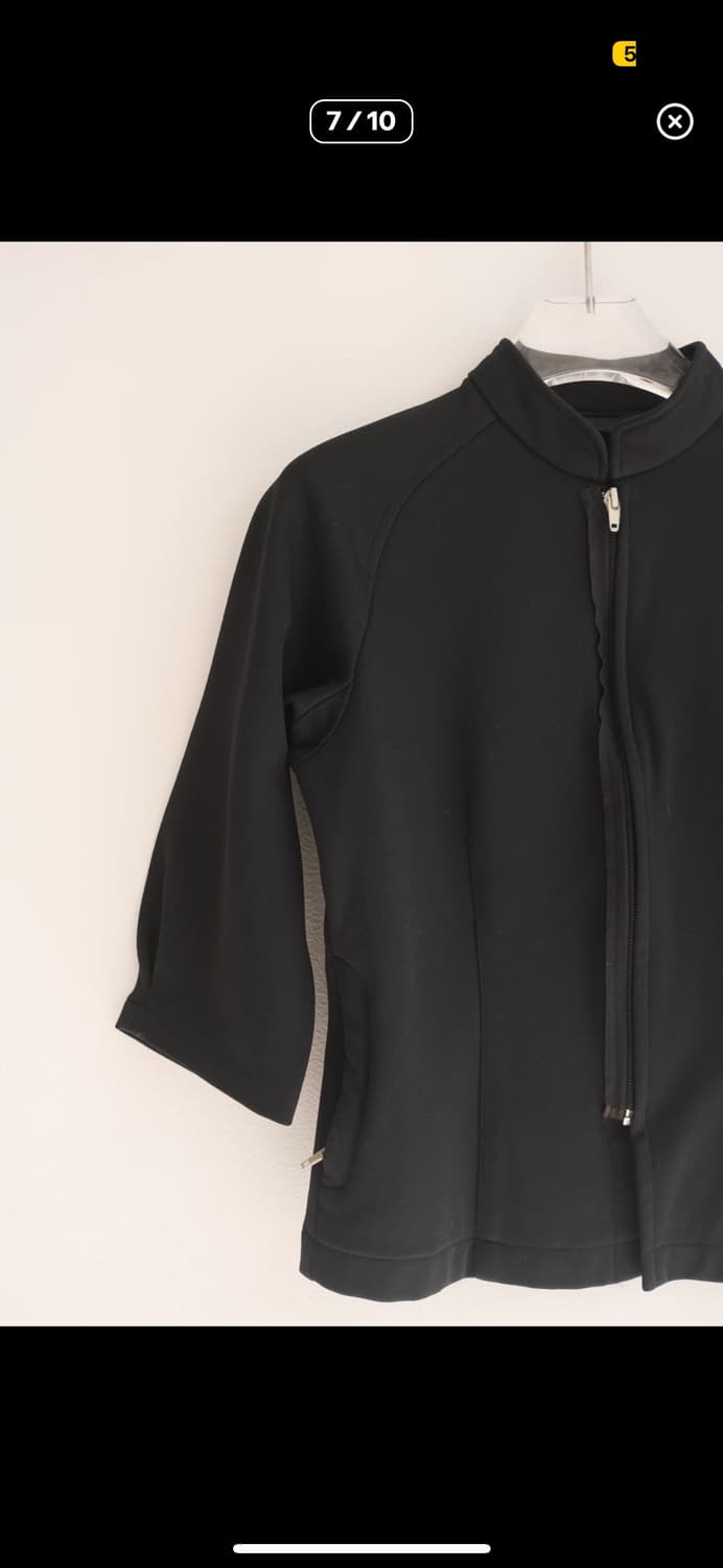 China collar zip-up top 상품이미지2
