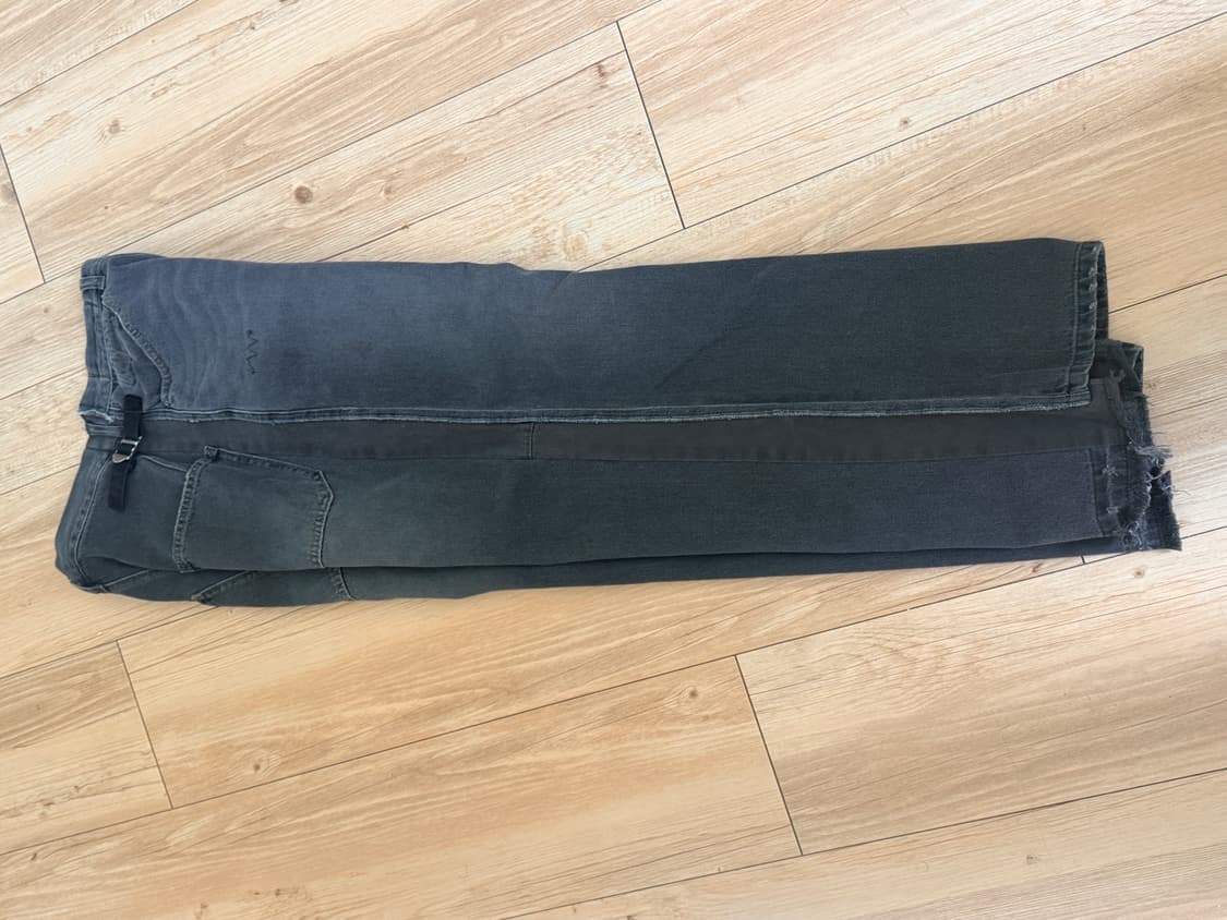 폴리테루 리빌드 고시마 데님 팬츠 002 워시드 블랙 1 상품이미지4