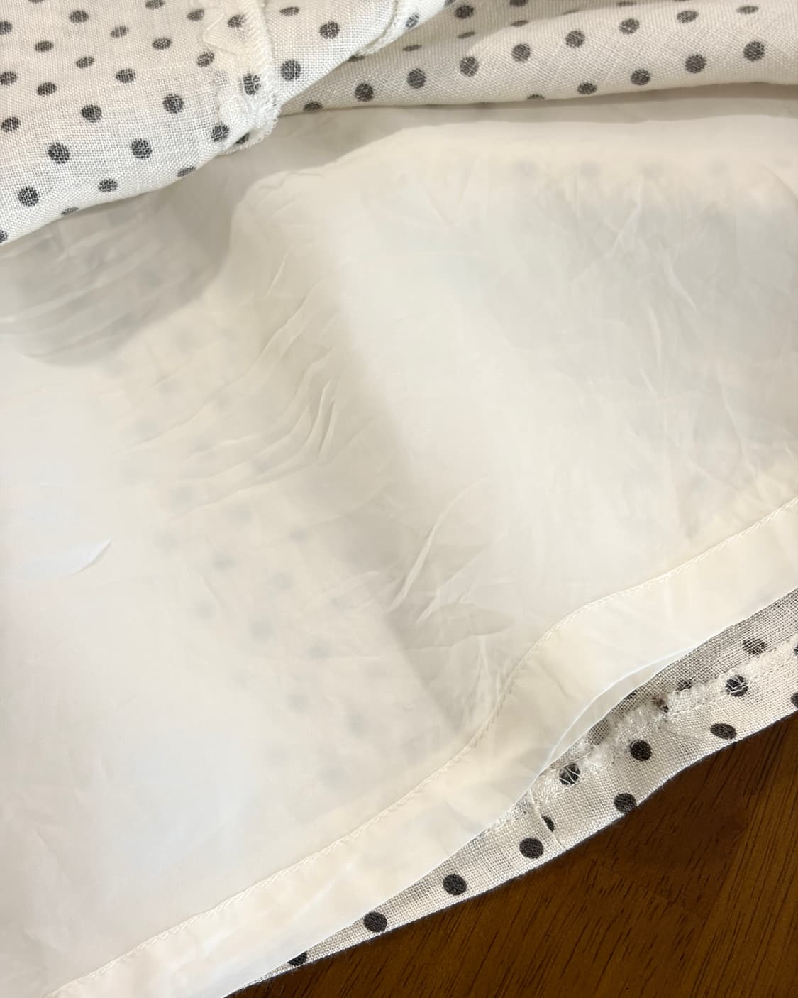 Polka Dot Linen Blend Midi Skirt 상품이미지5