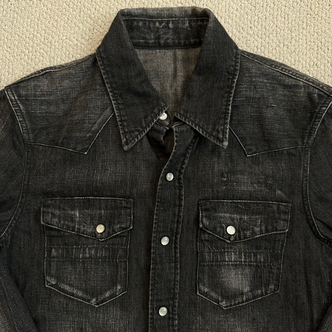 넘버나인 07AW 웨스턴 데님 셔츠 상품이미지3