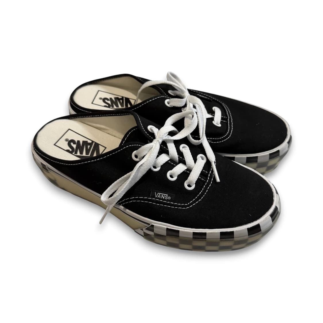 반스 어센틱 뮬 스택드 캔버스 체크  상품이미지2