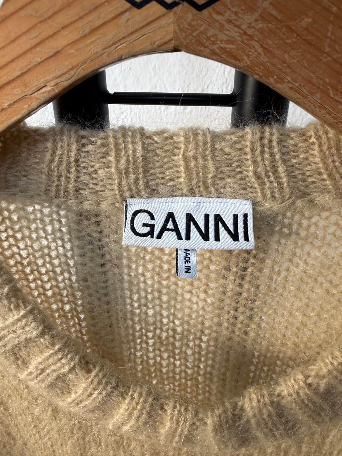 정품) GANNI 가니 자수로고 오버핏 니트 스웨터 S/M 상품이미지6