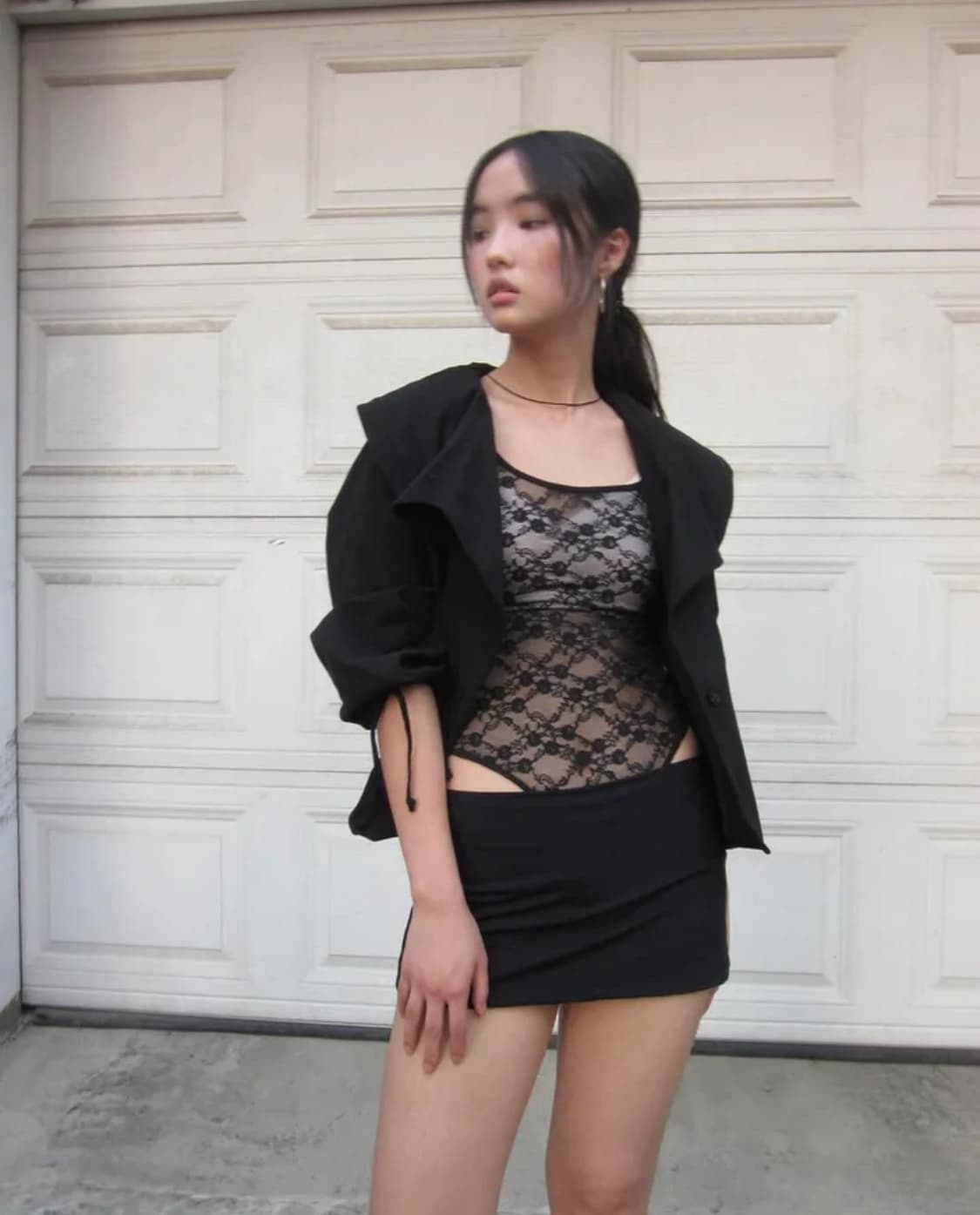 lace jumpsuit black 상품이미지4