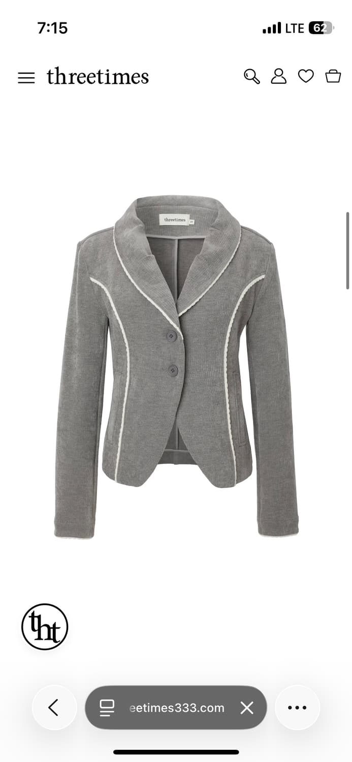 [새상품] threetimes dana trim jacket - s 상품이미지1