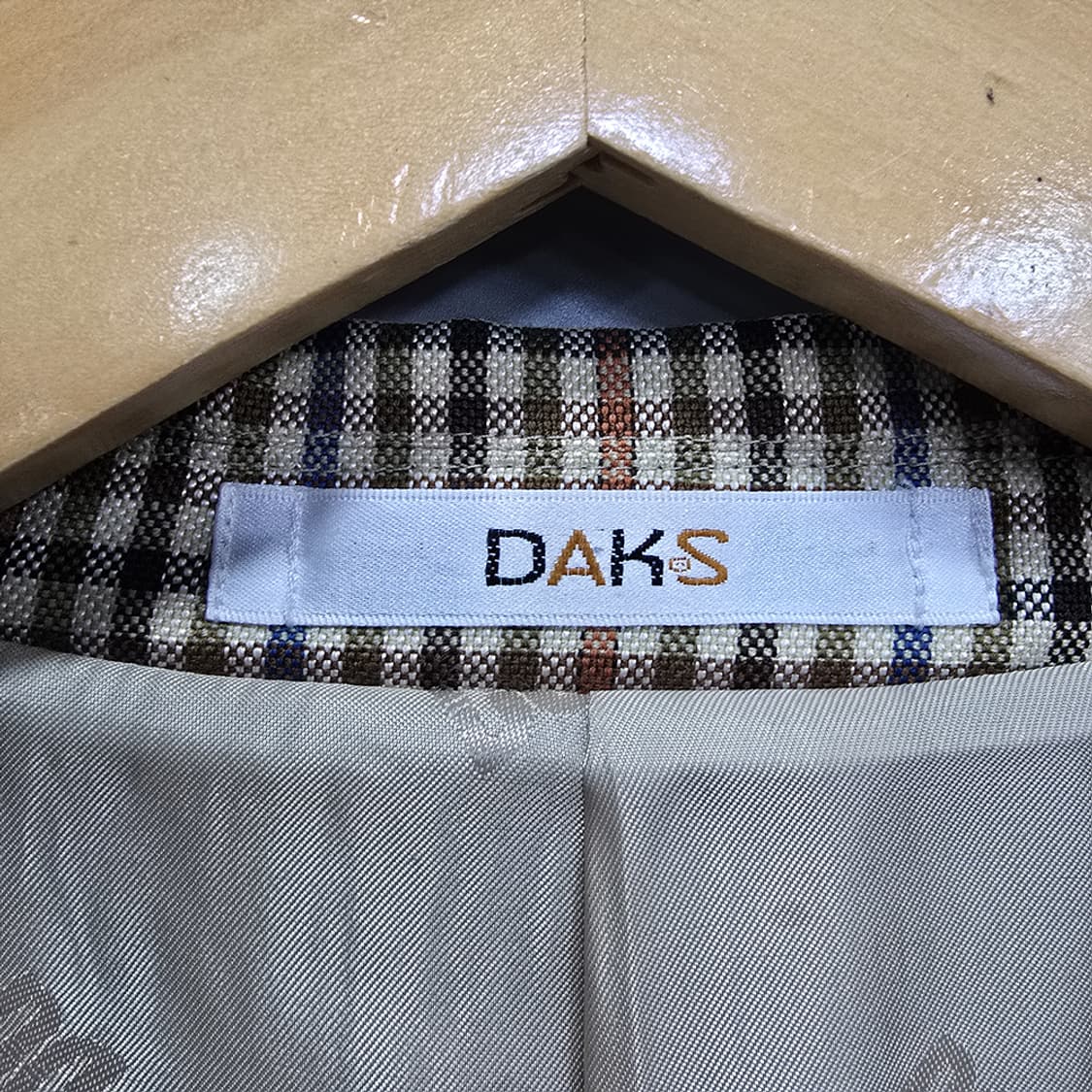 닥스(DAKS) 빈티지 체크 블레이저 자켓 상품이미지4