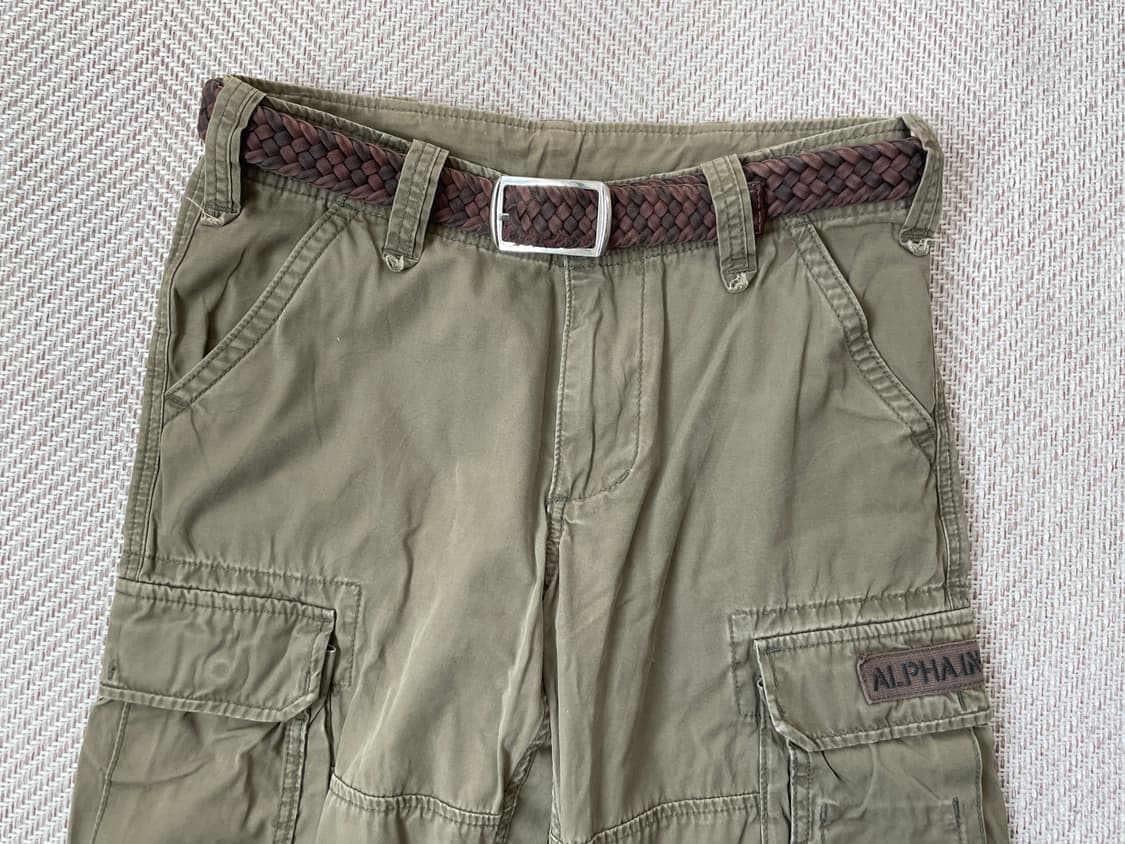 빈티지 브라운 컬러 위빙 벨트 J03823 상품이미지1