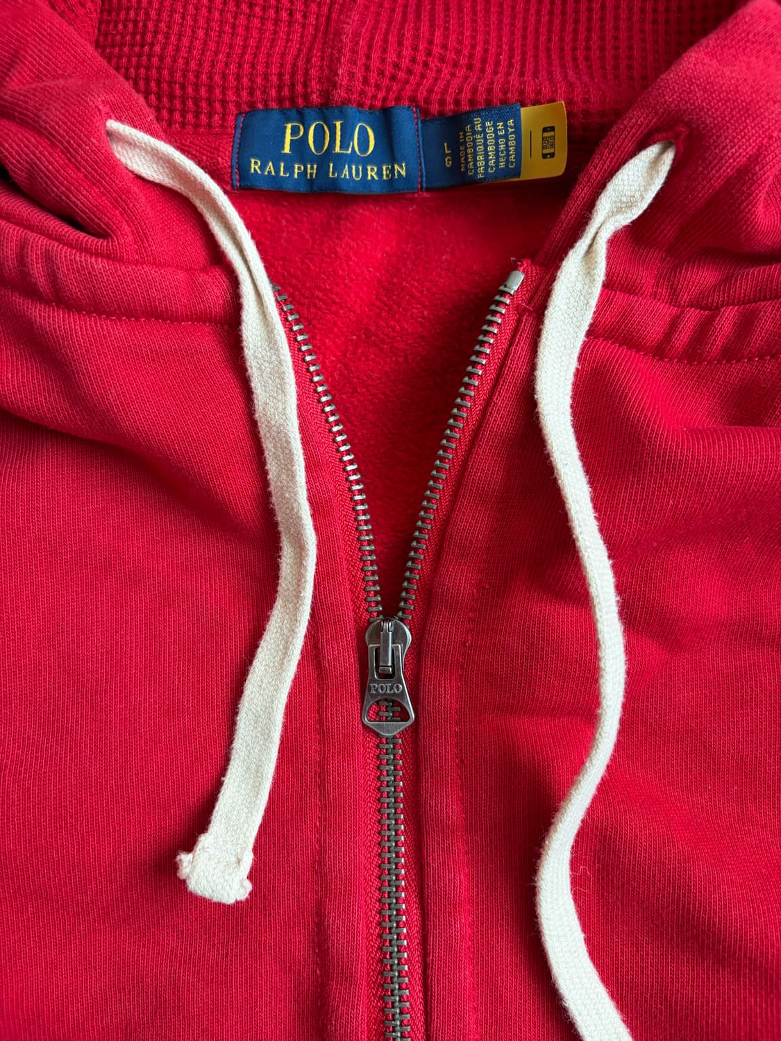 폴로 랄프로렌 레드 후드집업 상품이미지2